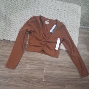 Wild Fable Cinnamon Long Sleeve Top